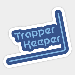 Trapper Keeper - blue Sticker